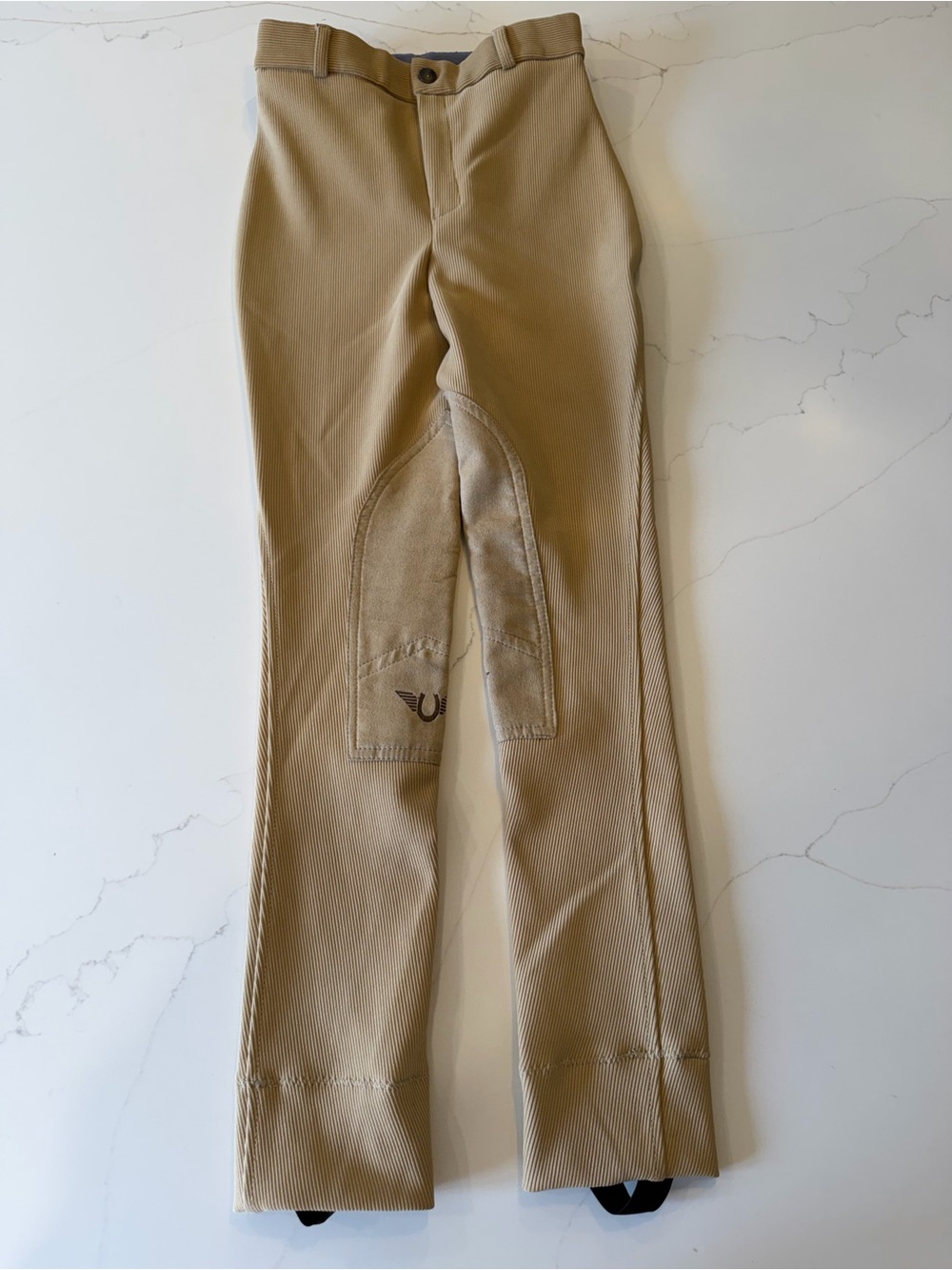 Girl’s Riding Breeches in Tan - Performance Equestrian Pants